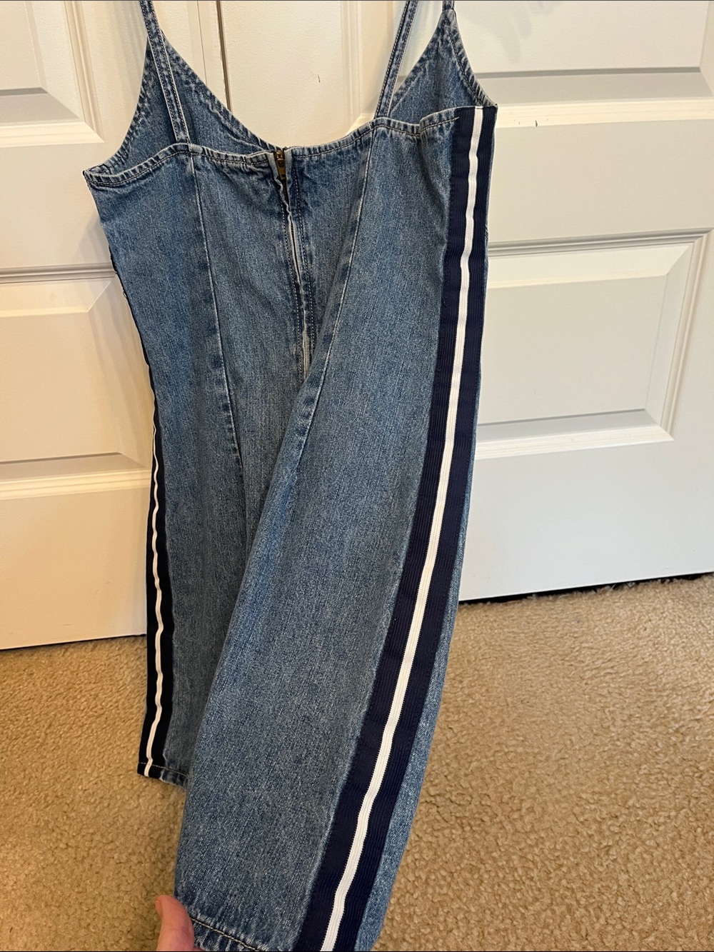 Vintage Express Bleus Denim Mini Dress USA 100% Cotton Size 5/6 Y2K - Picture 10 of 11